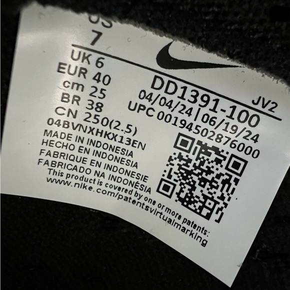 🆕 Nike Dunk Low Retro in White/White/Black Panda Men’s Size: 7 With Original Box - Picture 16 of 17